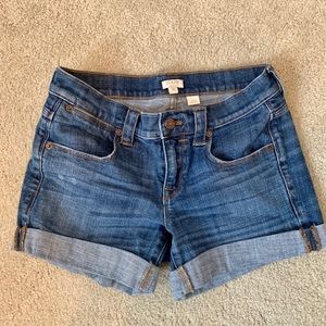 J Crew Stretch Denim Shorts Sz 25 waist
